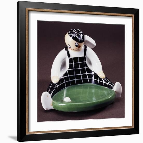 Ceramic Ashtray Decorated with Golf Player Figure, Circa 1920-Roelandt Jacobsz Savery-Framed Giclee Print