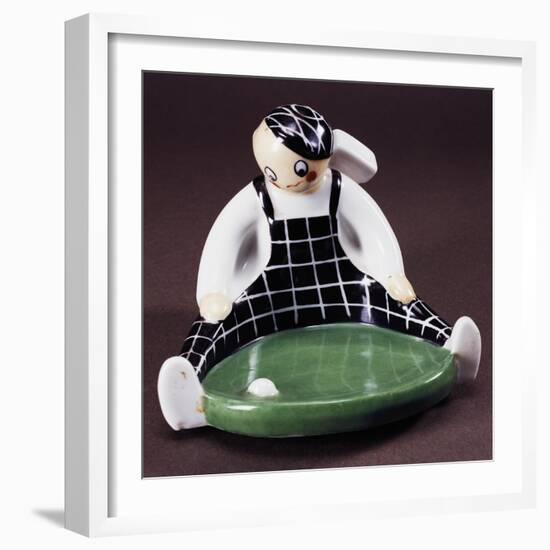 Ceramic Ashtray Decorated with Golf Player Figure, Circa 1920-Roelandt Jacobsz Savery-Framed Giclee Print