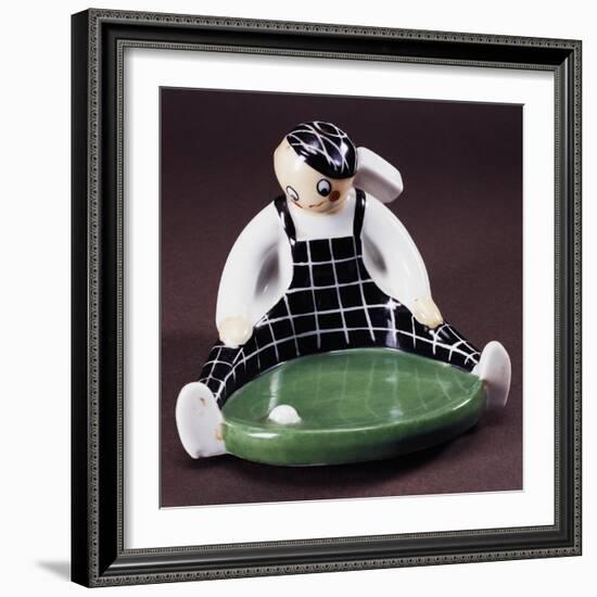 Ceramic Ashtray Decorated with Golf Player Figure, Circa 1920-Roelandt Jacobsz Savery-Framed Giclee Print