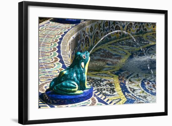 Ceramic Frog Spitting Out Water, Frogs Fountain, Maria Luisa Park, Seville, Andalusia, Spain-Guy Thouvenin-Framed Photographic Print