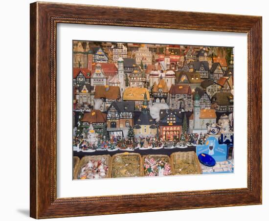 Ceramic Houses, Weihnachtsmarkt (Children's Christmas Market), Nuremberg, Bavaria, Germany, Europe-Ethel Davies-Framed Photographic Print