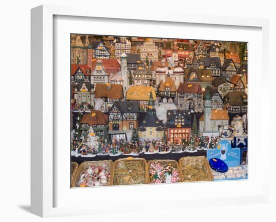 Ceramic Houses, Weihnachtsmarkt (Children's Christmas Market), Nuremberg, Bavaria, Germany, Europe-Ethel Davies-Framed Photographic Print