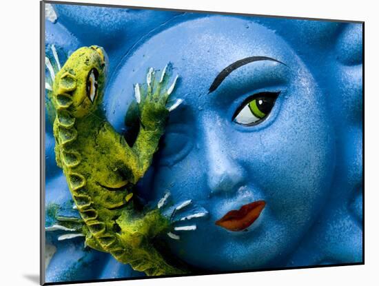 Ceramic Plaque Face and Lizard, San Miguel De Allende, Mexico-Nancy Rotenberg-Mounted Photographic Print