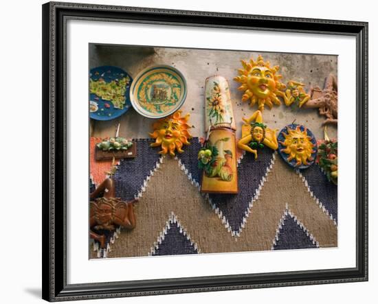 Ceramic Souvenirs, Erice, Sicily, Italy-Walter Bibikow-Framed Photographic Print