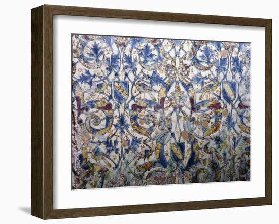 Ceramic tile, probably from the Alhambra, Granada, Spain, 14th century-Werner Forman-Framed Photographic Print