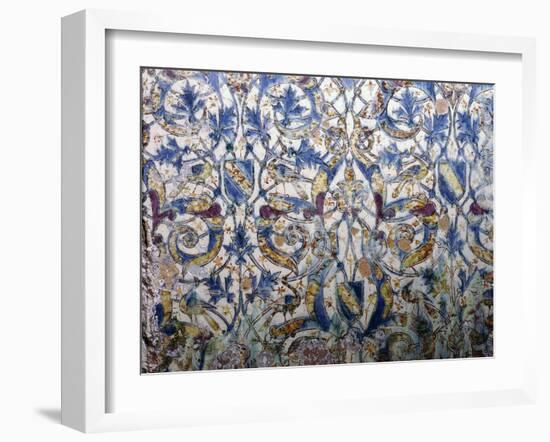 Ceramic tile, probably from the Alhambra, Granada, Spain, 14th century-Werner Forman-Framed Photographic Print