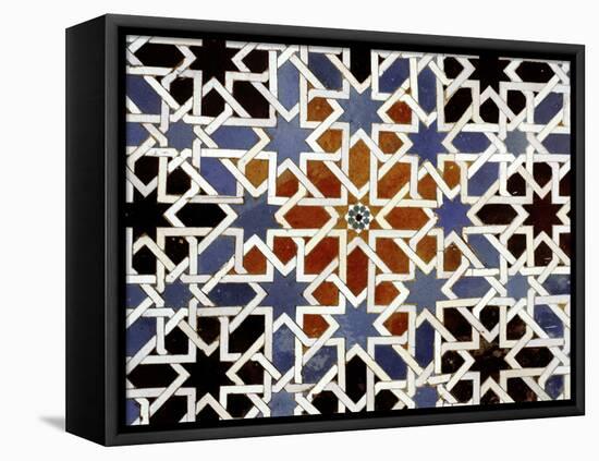 Ceramic tiles from the Alcazar of Seville, Andalusia, Spain, 14th century-Werner Forman-Framed Premier Image Canvas