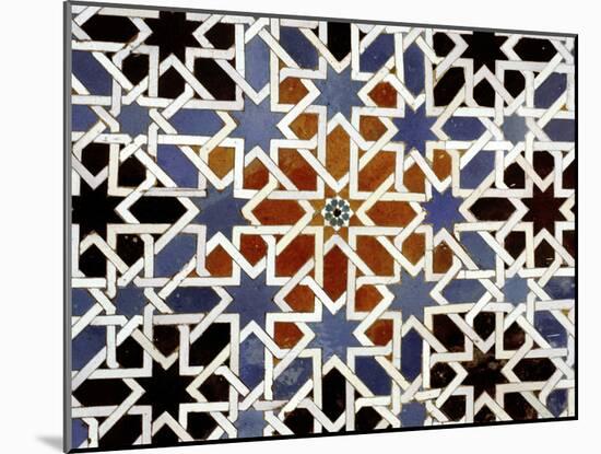 Ceramic tiles from the Alcazar of Seville, Andalusia, Spain, 14th century-Werner Forman-Mounted Photographic Print