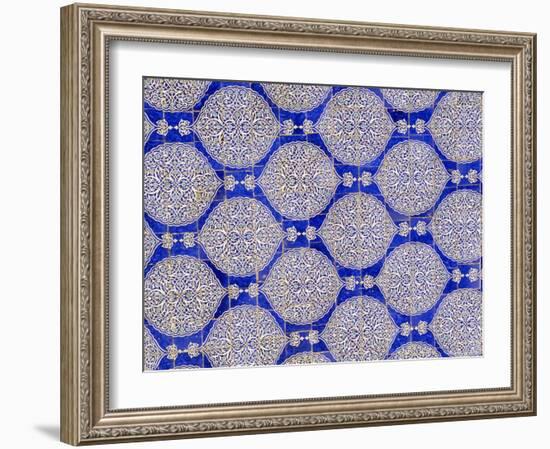 Ceramic Tiles, I-Khauli Court, Tash Khauli Palace, Khiva, Uzbekistan, Central Asia-Upperhall Ltd-Framed Photographic Print