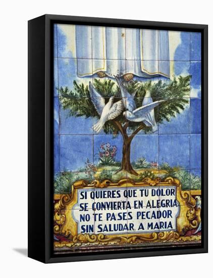 Ceramic Tiles of Religious Theme, Ceuta, Spanish North Africa, Africa-Ken Gillham-Framed Premier Image Canvas