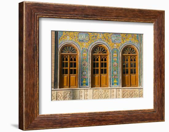 Ceramic tilework, Golestan Palace, UNESCO World Heritage Site, Tehran, Iran, Middle East-James Strachan-Framed Photographic Print