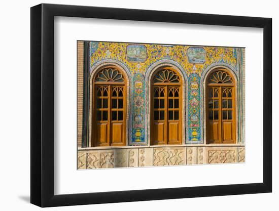 Ceramic tilework, Golestan Palace, UNESCO World Heritage Site, Tehran, Iran, Middle East-James Strachan-Framed Photographic Print