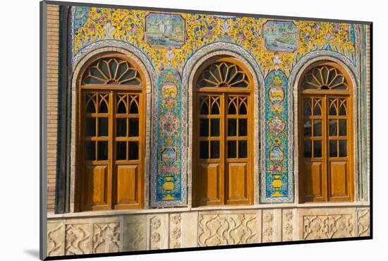 Ceramic tilework, Golestan Palace, UNESCO World Heritage Site, Tehran, Iran, Middle East-James Strachan-Mounted Photographic Print