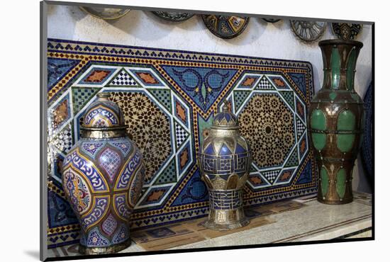 Ceramics, Crafts, Fes, Morocco, Africa-Kymri Wilt-Mounted Photographic Print