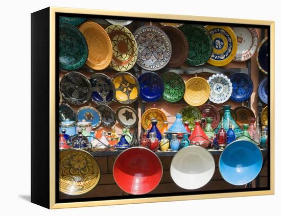 Ceramics for Sale, Souk, Medina, Marrakech (Marrakesh), Morocco, North Africa-Nico Tondini-Framed Premier Image Canvas