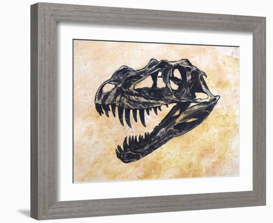 Ceratosaurus Dinosaur Skull-Stocktrek Images-Framed Art Print