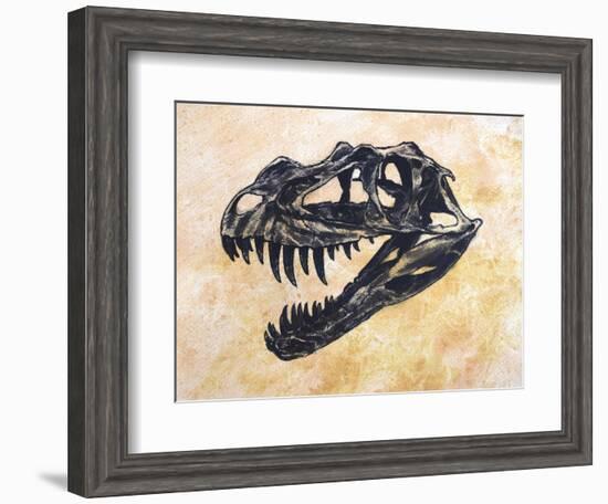Ceratosaurus Dinosaur Skull-Stocktrek Images-Framed Art Print