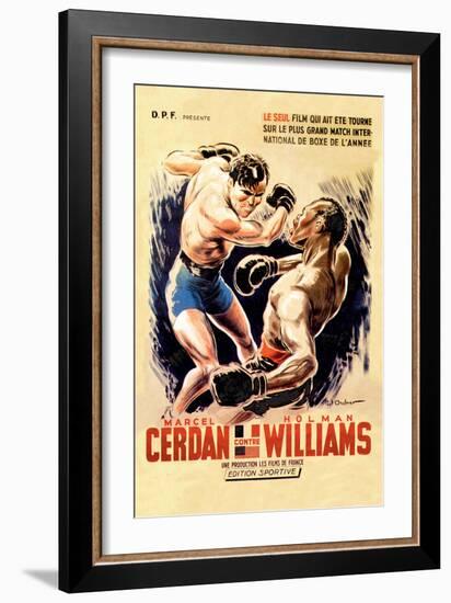 Cerdan vs. Williams-null-Framed Art Print