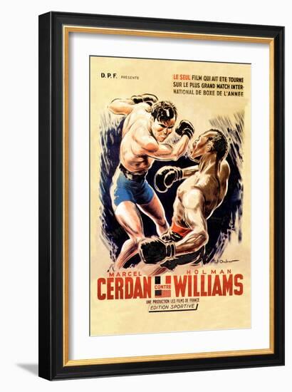 Cerdan vs. Williams-null-Framed Art Print