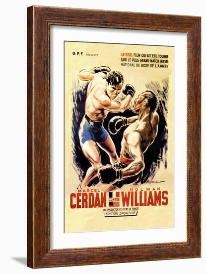 Cerdan vs. Williams-null-Framed Art Print