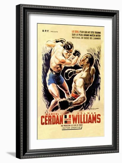 Cerdan vs. Williams-null-Framed Art Print