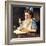 Cereal Bowl (or Girl with Blue Bow Eating Cereal)-Norman Rockwell-Framed Giclee Print