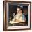 Cereal Bowl (or Girl with Blue Bow Eating Cereal)-Norman Rockwell-Framed Giclee Print