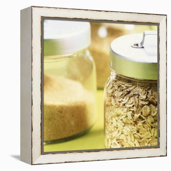 Cereals in Storage Jars-Barbara Bonisolli-Framed Premier Image Canvas