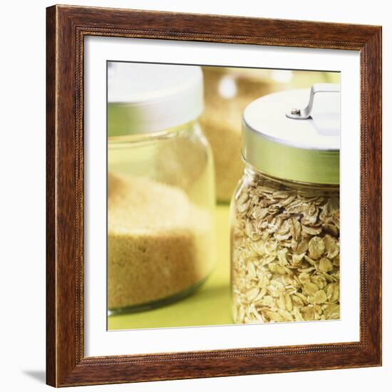 Cereals in Storage Jars-Barbara Bonisolli-Framed Photographic Print