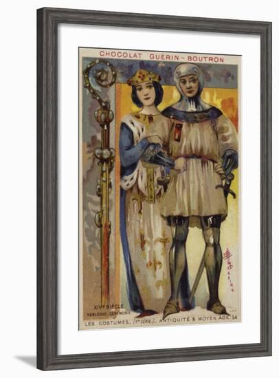 Ceremonial Costume of the Nobility, 14th Century-null-Framed Giclee Print