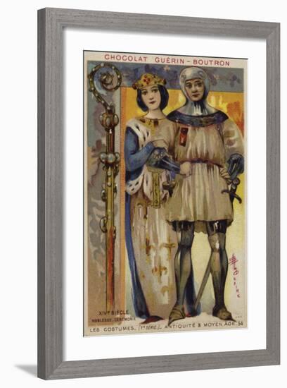 Ceremonial Costume of the Nobility, 14th Century-null-Framed Giclee Print