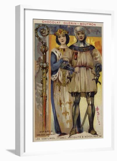 Ceremonial Costume of the Nobility, 14th Century-null-Framed Giclee Print