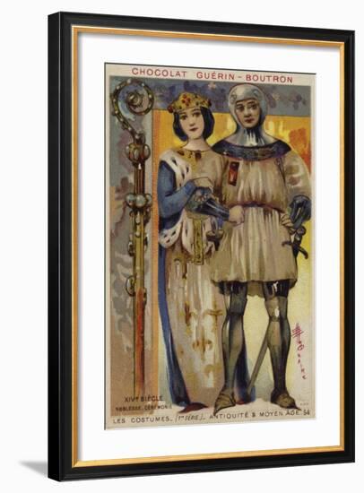 Ceremonial Costume of the Nobility, 14th Century-null-Framed Giclee Print