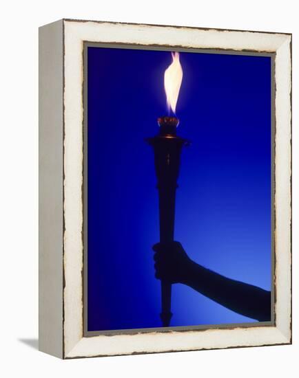 Ceremonial Olympic Style Torch-null-Framed Premier Image Canvas