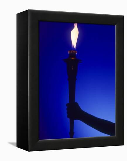 Ceremonial Olympic Style Torch-null-Framed Premier Image Canvas