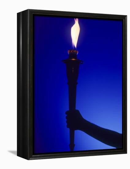 Ceremonial Olympic Style Torch-null-Framed Premier Image Canvas