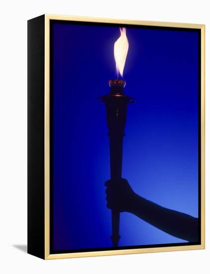 Ceremonial Olympic Style Torch-null-Framed Premier Image Canvas