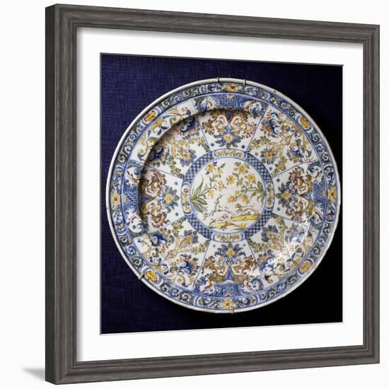 Ceremonial Plate with Sections Decorated in Berain-Style, 1736-null-Framed Giclee Print