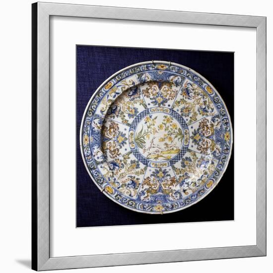 Ceremonial Plate with Sections Decorated in Berain-Style, 1736-null-Framed Giclee Print