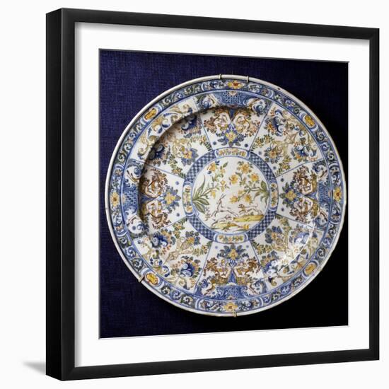 Ceremonial Plate with Sections Decorated in Berain-Style, 1736-null-Framed Giclee Print