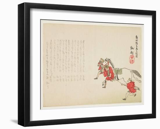 Ceremonial Presentation of a White Horse at the Atsuta Shrine for the Boy's Festival, C.1854-59-T?s?-Framed Giclee Print