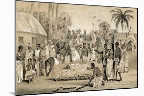 Ceremony of Burning a Hindu Widow with the Body of Her Late Husband, 1847-B Solwyn-Mounted Giclee Print