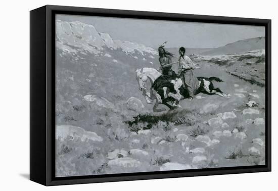 Ceremony of the Fastest Horse, C.1900-Frederic Remington-Framed Premier Image Canvas