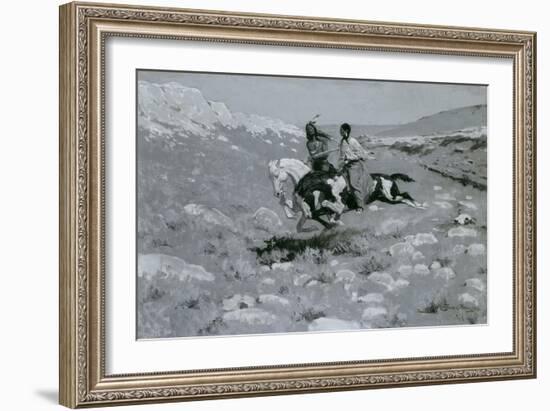 Ceremony of the Fastest Horse, C.1900-Frederic Remington-Framed Giclee Print