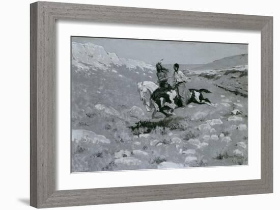 Ceremony of the Fastest Horse, C.1900-Frederic Remington-Framed Giclee Print