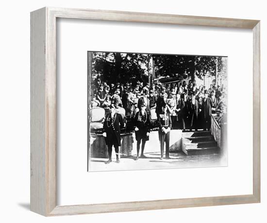 Ceremony with dignitaries and officials, c1914-c1918-Unknown-Framed Photographic Print