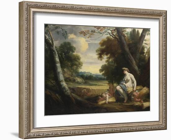 Ceres and Harvesting Cupids, C. 1635-Simon Vouet-Framed Giclee Print