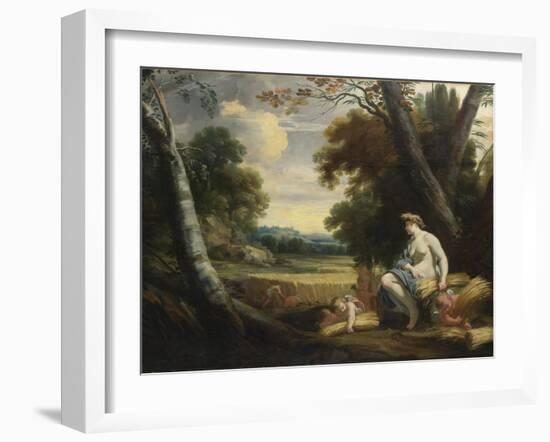 Ceres and Harvesting Cupids, C. 1635-Simon Vouet-Framed Giclee Print