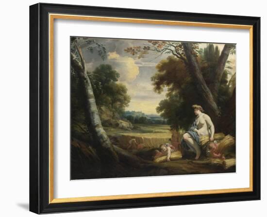 Ceres and Harvesting Cupids, C. 1635-Simon Vouet-Framed Giclee Print