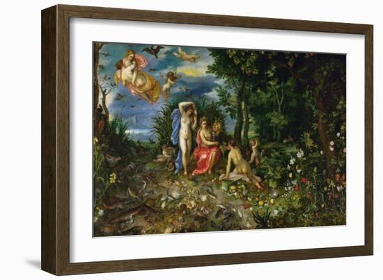 Ceres and the Four Elements; personages by H. van Balen. 1604-Jan Brueghel the Elder-Framed Giclee Print